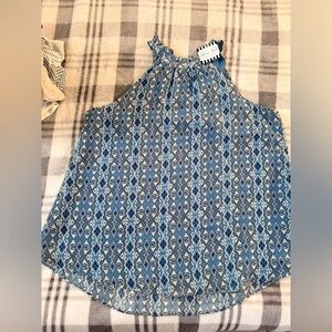 Bluenotes and Grace from Gibson Girl  Geometric Halter blouse-NWT size S